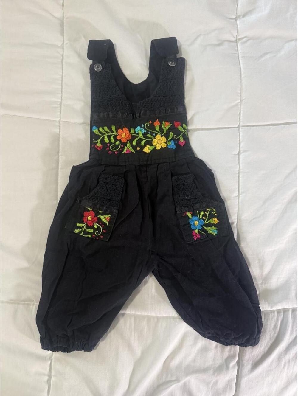 Kid's Black and Navy Dungarees-overall